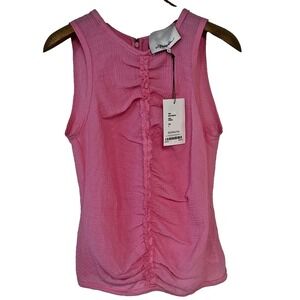 Phillip Lim 3.1 Tank Top - Women's Size 2 - Pink - Cotton Nylon Ruffled